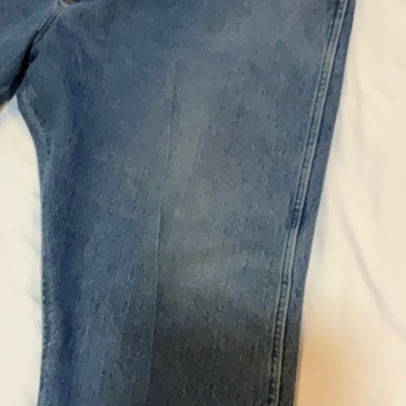 Wrangler Distressed 46x30 Preown Advance Comfort Bootcut Blue Denim Work Jeans - Picture 6 of 11